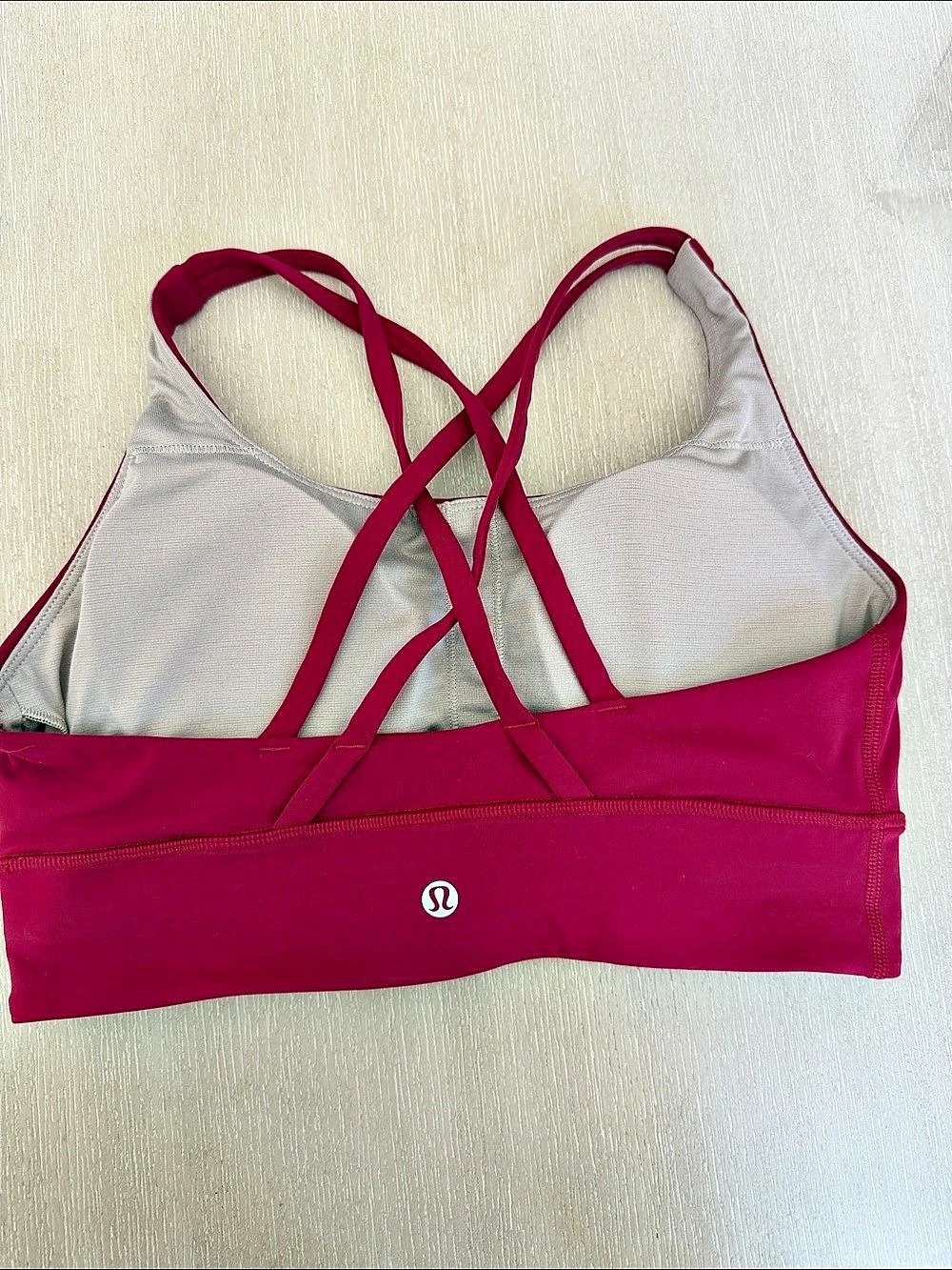 lululemon Energy Longline Bra Sports Bra raspberry Size 8